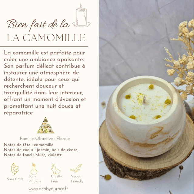 Les bougies Douce Camomille