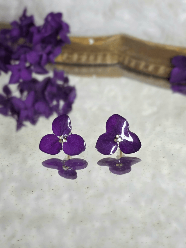 Les délicates simple violet prune strass argent