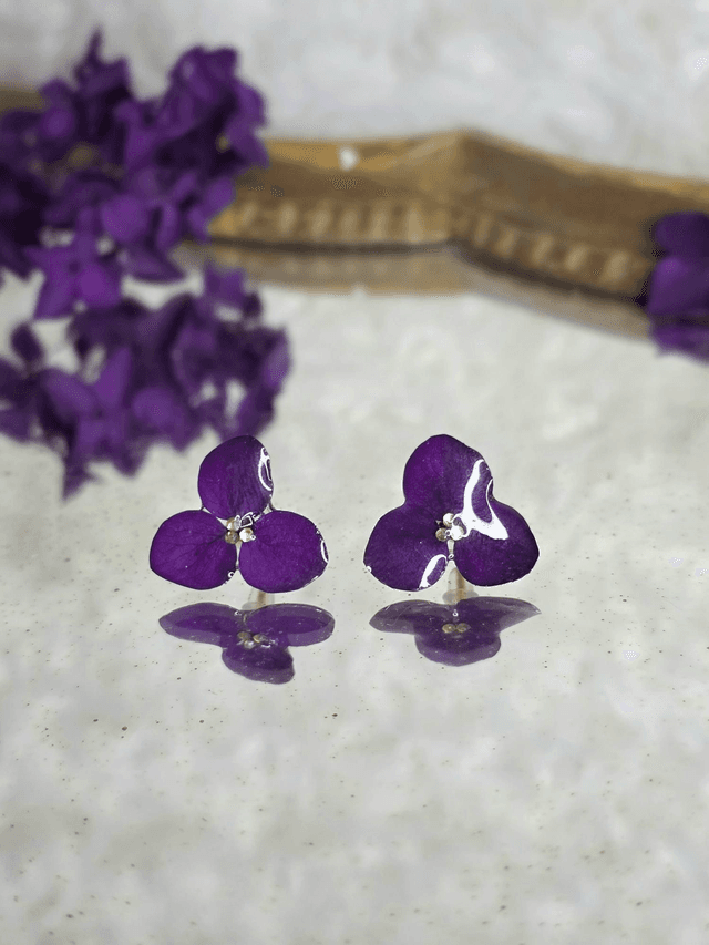 Les délicates simple violet prune strass argent