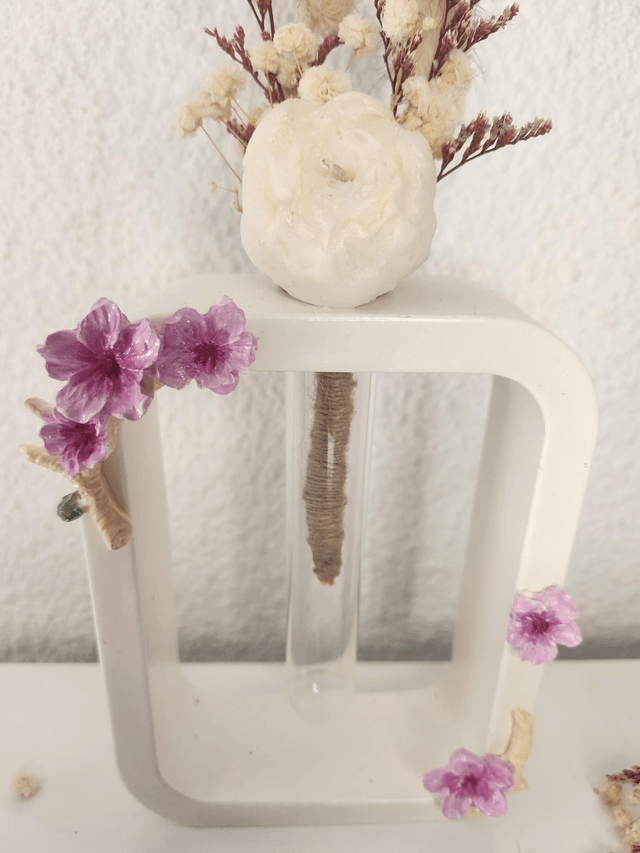 Vase rectangle fleurs de cerisier