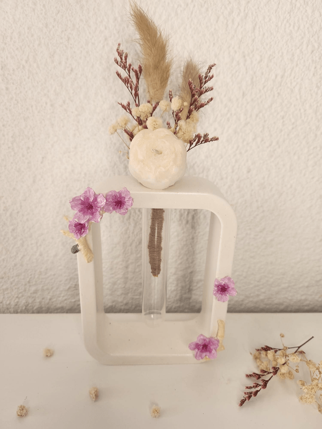 Vase rectangle fleurs de cerisier