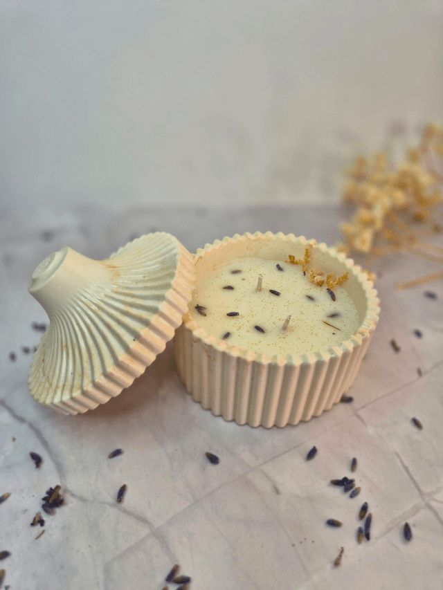 Les bougies musc blanc & lavande
